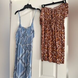 PacSun Blue and Brown Dresses